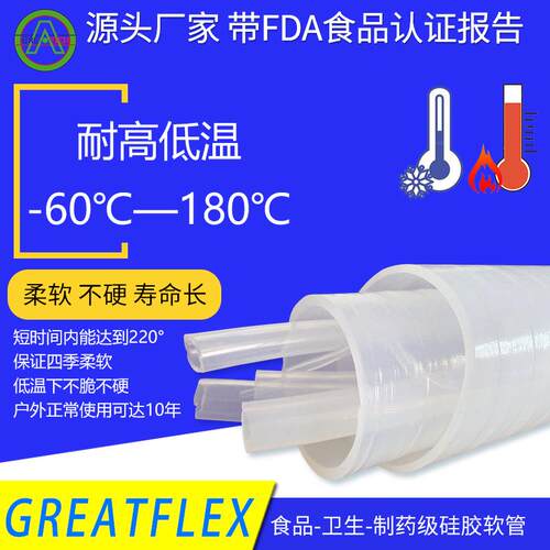 透明硅胶软管耐高温260度内径2/4/6/8MMBH00包邮