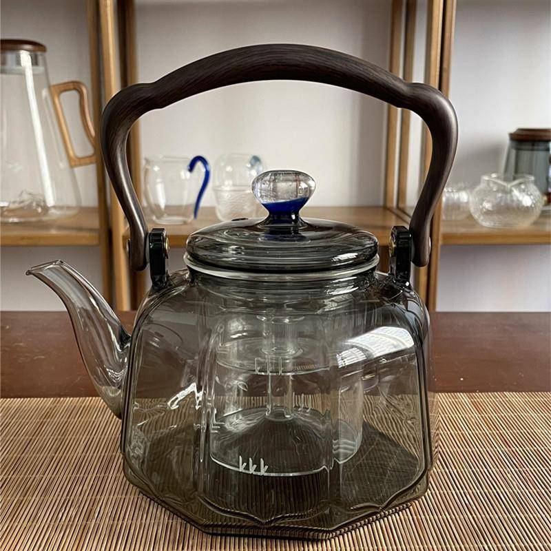 围炉煮茶电陶炉玻璃茶壶家用室内烤茶电陶炉煮茶器煮茶炉茶壶套装