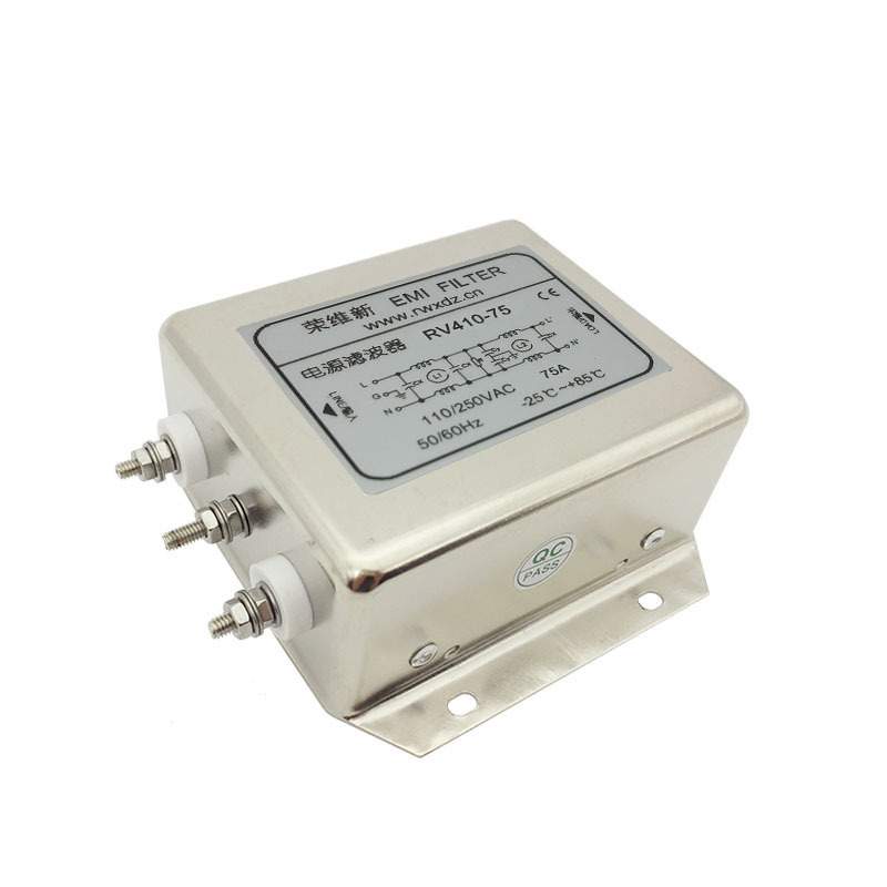 交流单相双节110V/220V电源滤波器RV410-40A-50A-75A-100AA螺栓式