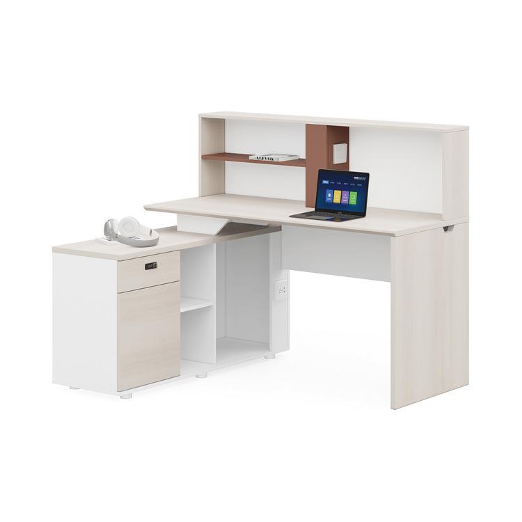 KuiShue巨树单人位职员桌转角电脑桌办公桌配书架柜工作桌经理台