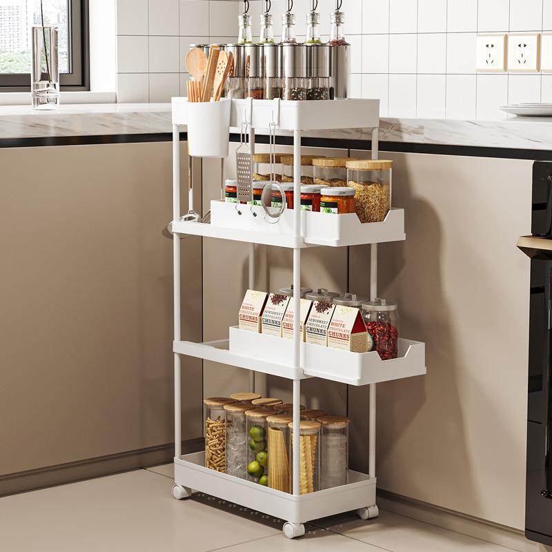 热销多层可抽拉置物架厨房收纳置物架调味料瓶带轮可移动收纳,金属材料及制品,金属加工件/五金加工件,淘宝优惠券,粉丝福利购,淘宝优惠卷