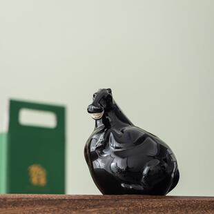 你我皆是黑马拒绝焦绿创意陶瓷绿马桌面玄关装饰品工艺摆件送礼