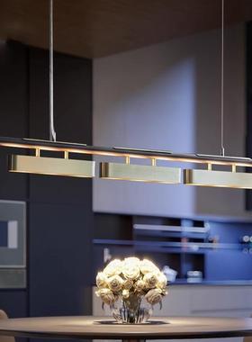 后现代轻奢餐厅吧台吊灯设计师样板间客厅办公室长条艺术吊灯