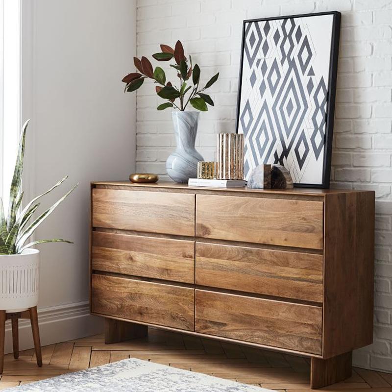 弄舍美式乡村实木斗柜客厅储物柜复古收纳柜子卧室靠墙六斗柜橱