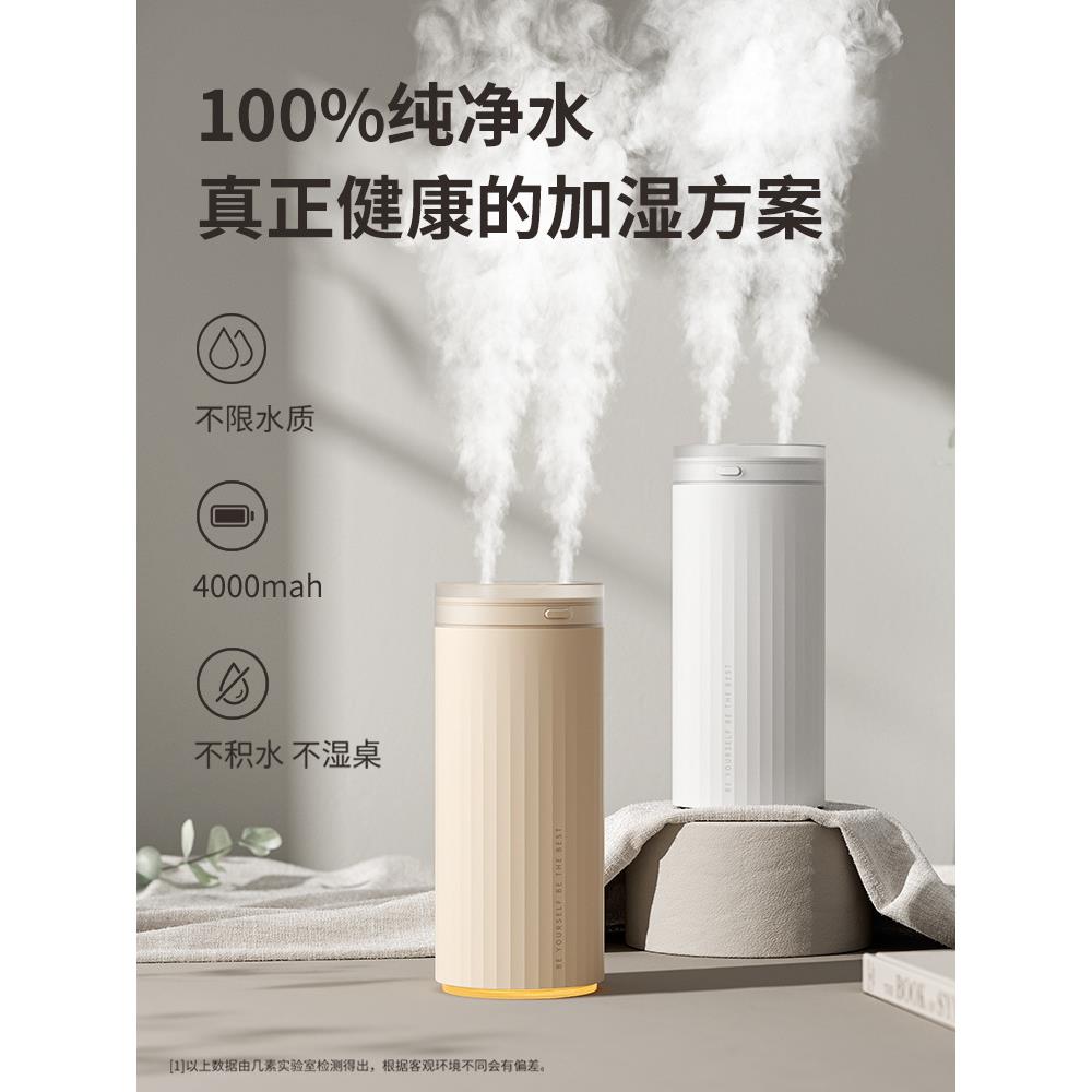 几素加湿器小型办公室桌面卧室宿舍学生家用迷你便携usb充电车载