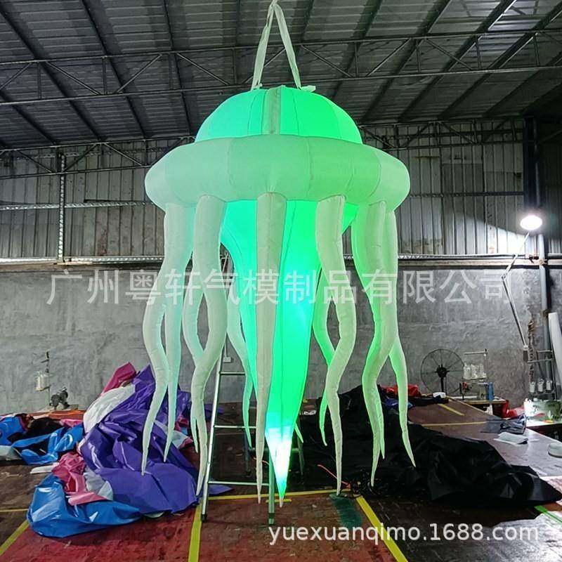 水母纸灯笼装饰海洋馆布置挂饰主题道具海洋吊顶商场橱窗灯笼陈装