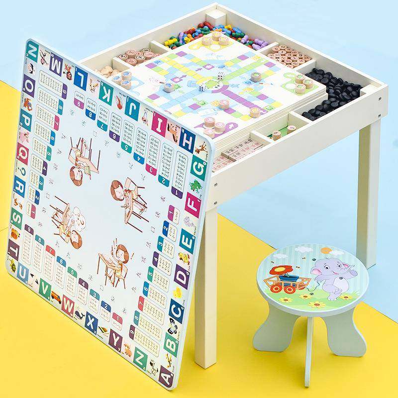 儿童多功能宝宝积木桌玩具学习桌拼装益智玩具台游戏棋类组合桌子,基础建材,脚轮/万向轮,淘宝优惠券,粉丝福利购,淘宝优惠卷