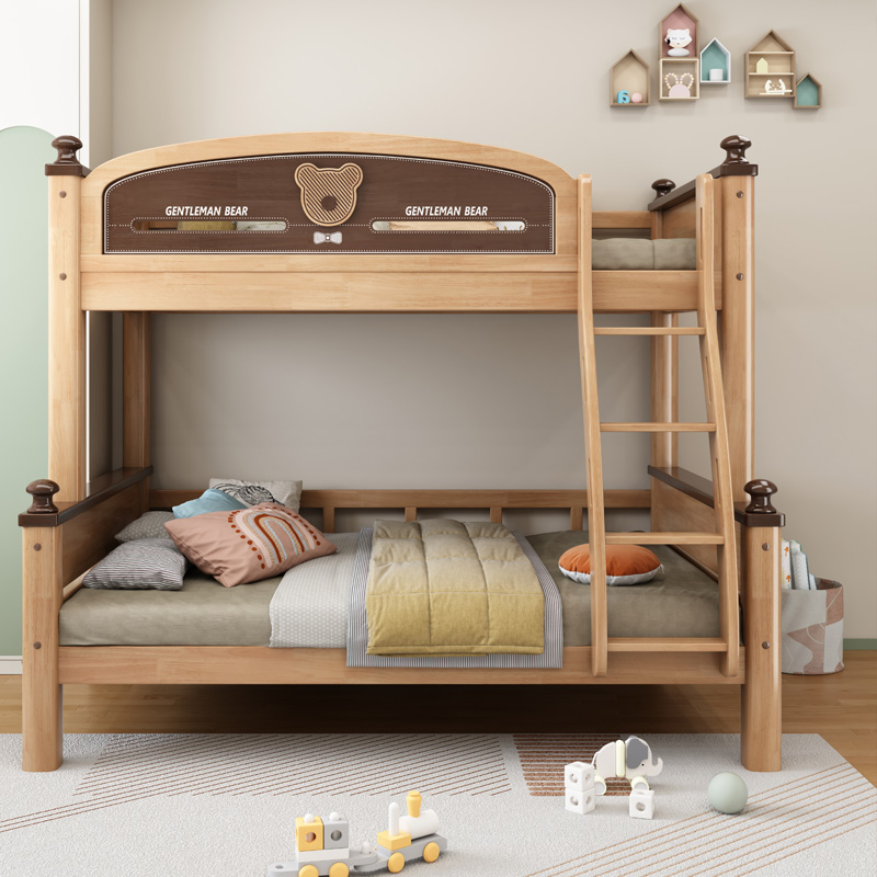 全实木上下床错位型上下铺双层木床儿童床高低床子母床男女双人床