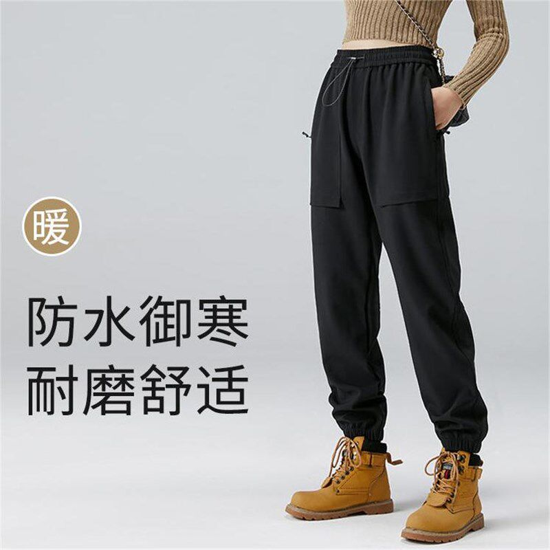 户外冲锋裤防水防风加绒保暖束脚工装裤滑雪运动进西藏旅游男女春