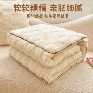 2023新款 兔毛绒抱枕被子两用二合一加厚办公室午睡毯子车载靠垫枕