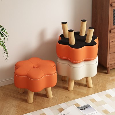 儿童创意小凳子家用门口换鞋凳客厅轻奢矮凳坐墩沙发茶几板凳软包