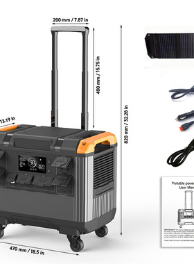 出口3000W储能户外电源 欧规等全球规格 通用 超级快充太阳能充电