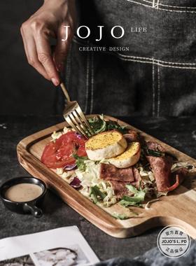 乔乔的l.p.长度。木制家用日本木制餐盘矩形餐盘小吃餐盘|长柄