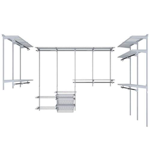 卧室开放式金属衣柜环保整体步入式衣帽间简约收纳耐用