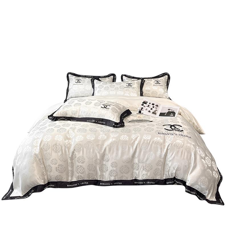 冰丝四件套轻套奢高级夏季床单用被套真丝天丝床笠款三件感SCU床