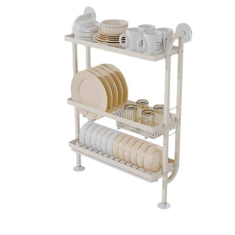 厨CFTG8621碗碟盘收纳多架置物架免水槽窄边沥水碗架打孔上墙层碗