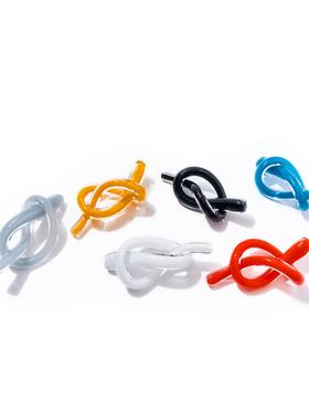 厂家直销现代简约软装书柜创意几何手工琉璃麻绳酒店样板间摆件