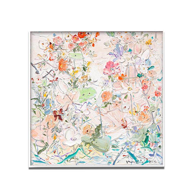 时光约现简约肌理画立体感奶油风挂画客厅级感小众艺术油画