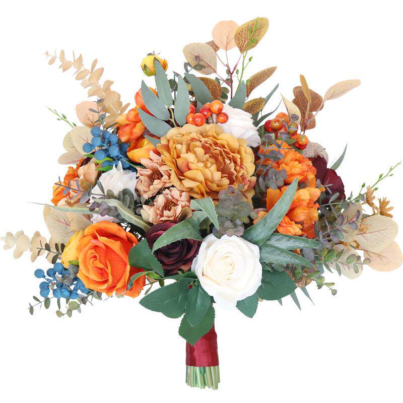 结婚新娘手捧花欧式复古婚礼仿真花花束加大尺寸家居布置拍照道具