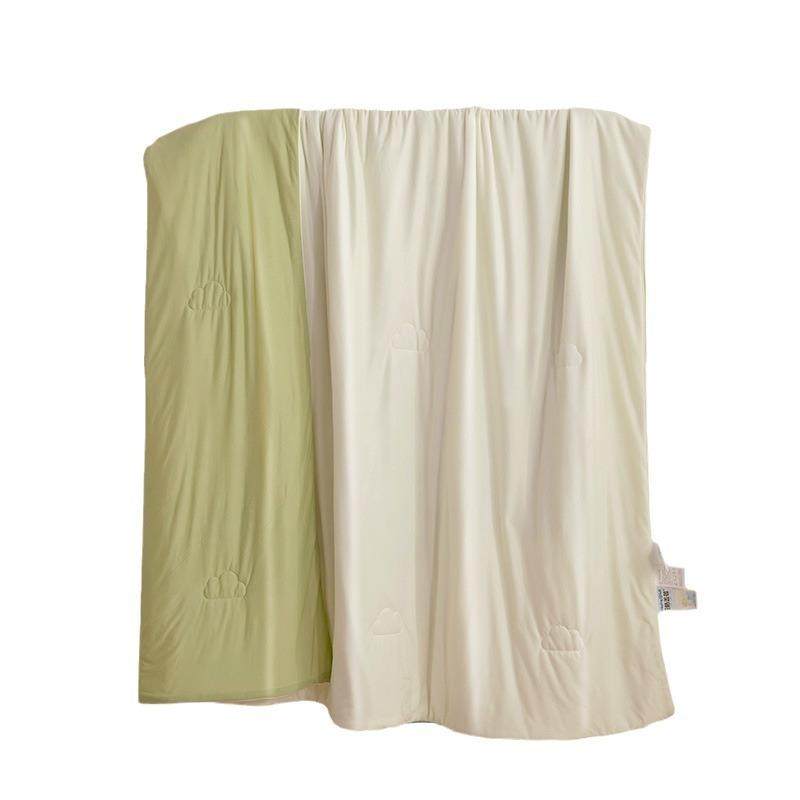 云朵深度睡眠针织棉双拼奶盖夏被简约纯色夏凉被夏季薄被子,床上用品,化纤被,淘宝优惠券,粉丝福利购,淘宝优惠卷