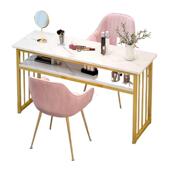 ins网红美甲桌经济型美甲店桌子椅子套装 轻奢双人美甲台 日式