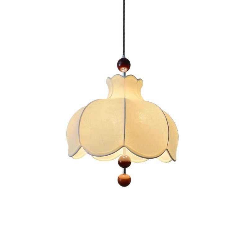 美式复主卧灯室灯873中古风餐厅吊寂风古民宿高级侘感布艺吊灯