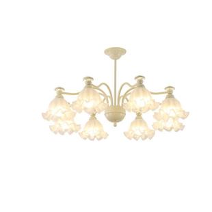 法式 复古奶油风吊灯铃兰花网红氛围玻璃客厅大气餐厅灯书房卧室灯