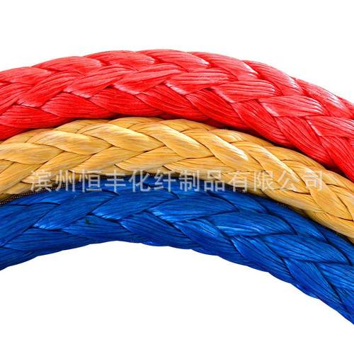 6-80船舶缆绳12股超高分子量聚乙烯绳拖轮绳威亚绳绞盘绳迪尼马绳