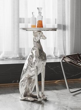 创意大型落地狗角几摆件现代客厅沙发茶几旁边边几软装饰品