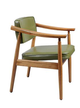 北店欧简约19184甜品店奶茶咖啡厅桌椅合组闲扶手椅子餐厅实休木