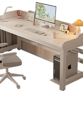 电脑桌台式双书XND学生家桌用人卧室学桌带挡板简习易办公桌电竞