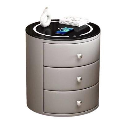 北欧床意14752式智能实木头柜现代简约卧床室边柜子功能储物多柜