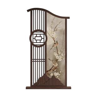屏风意隔断客厅实木创山鸟式卧室遮挡家用办公玄关中座室屏定制