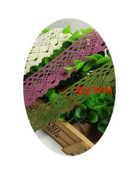 25公分棉边纯棉编织蕾丝花边IY床2.5MB品D镂空桌布窗帘.花边