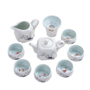 茶礼HK-20240套具装雪花釉整套功夫品办公室家泡用茶壶茶杯商务礼