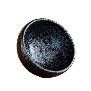 银雪油滴建盏无足钵大号端个人专用茶盏建窑大容量窑变主人茶杯