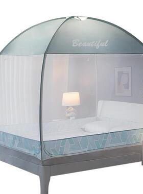 古蚊帐1.5包G1W1.蒙8m米床家用双人拉床三开门全底链加高