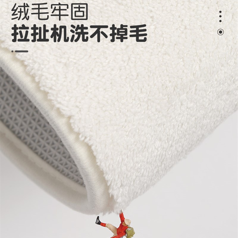 卧室地毯床边毯家用客厅地垫可坐可睡房间可爱毛绒毯少女床前地毯