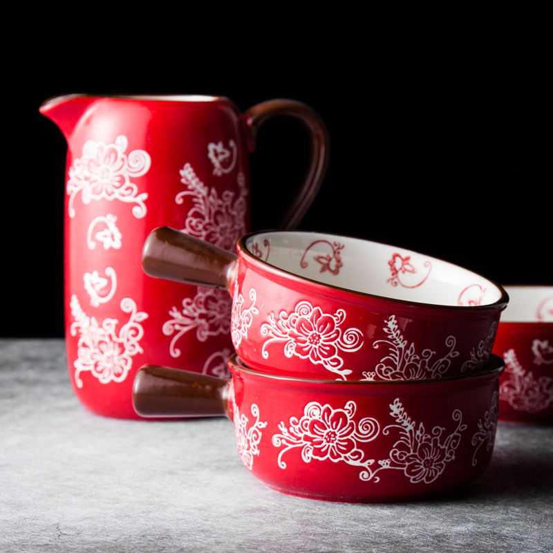 中式情侣2人碗碟套装家用组合餐具套装 结婚陶瓷碗盘礼品礼盒套装