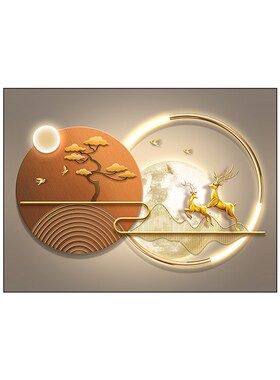 好货福禄临门电表箱装饰画免打孔配电箱遮挡挂画总开关弱电箱装饰