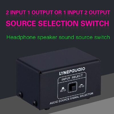 极速Headphone Distribution Switch  Amplifier 2 Input 1 Outpu