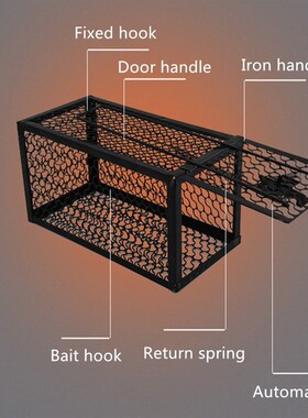 极速Reusable Mousetrap Iron Rat Cage Hamster Mouse Trap Pest