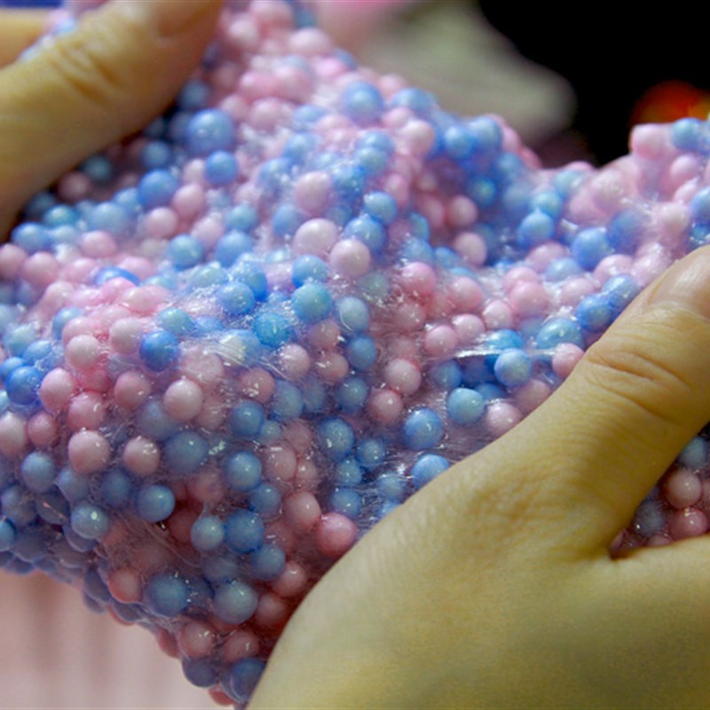 双拼泡沫球史莱姆仙女网红ins快手少女解压泥水晶泥爆炸声控slime