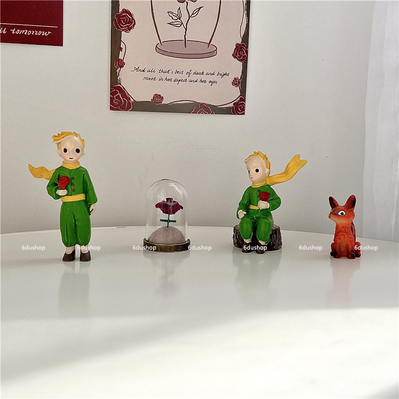 速发风玫瑰小王子摆件办公室卧日桌面迷你情人节生室礼物