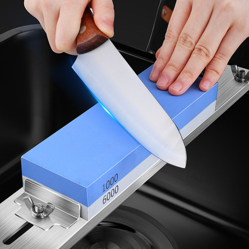 速发用刚玉磨刀石厨师专用双面磨商器家用刀白菜刀快速磨刀神器细