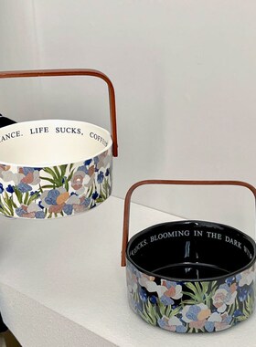 速发Chub 鸢尾花园水果篮篮手陶瓷果提提小众设计复古点心篮子