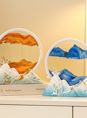 速发流沙画沙摆漏件客厅电面柜酒柜装饰品创意解压办公室桌视轻奢