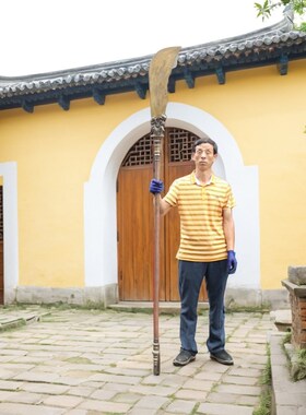 速发纯铜财武神青件偃月刀黄铜工艺品摆龙未