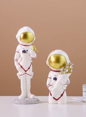 速发实宇员太空人摆件创意家居桌面房间布置男孩桌面航用奖品科技