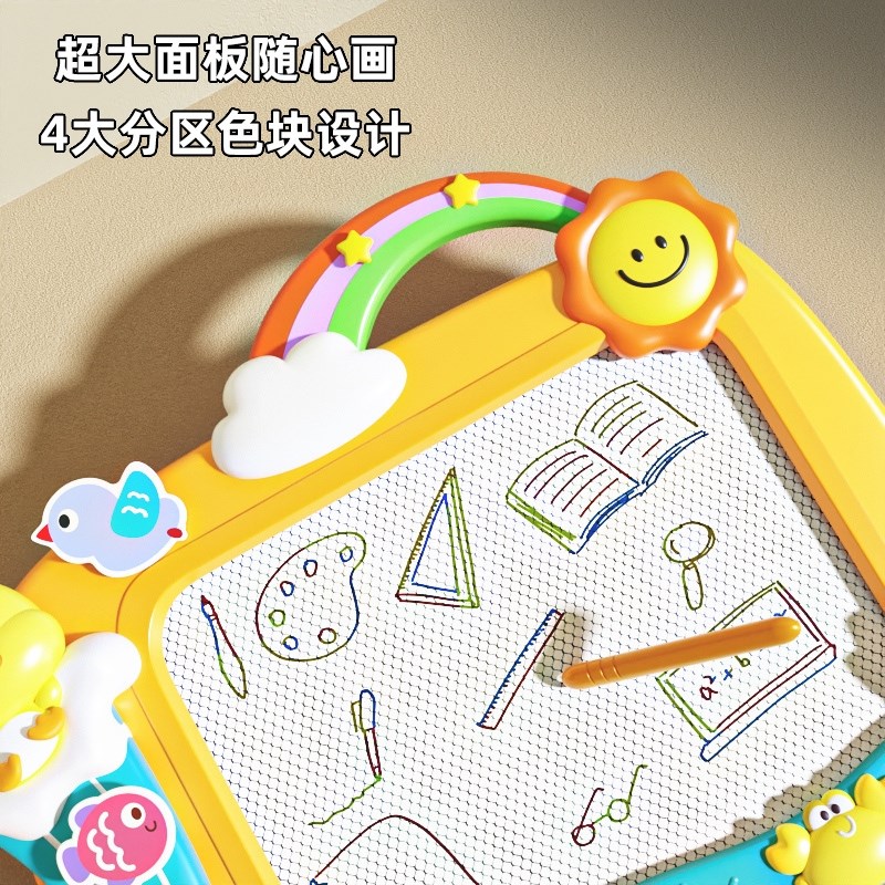 速发儿童家用画板婴幼儿磁性写字板涂鸦绘画玩具可擦无尘宝宝益智